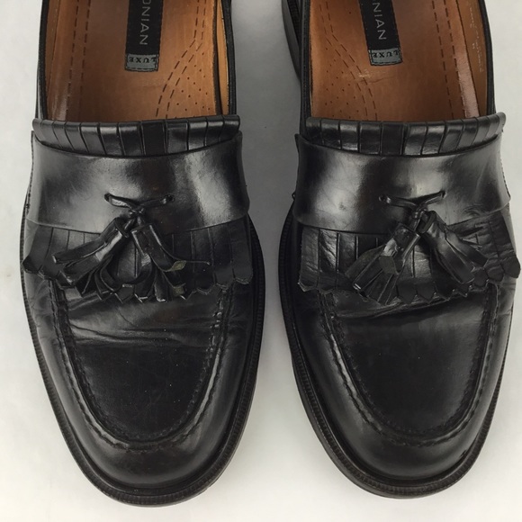 Bostonians Men Black Moc Toe Kilt Tassel Italy 8M - Picture 5 of 8